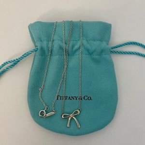 Tiffany Silver Bow Necklace